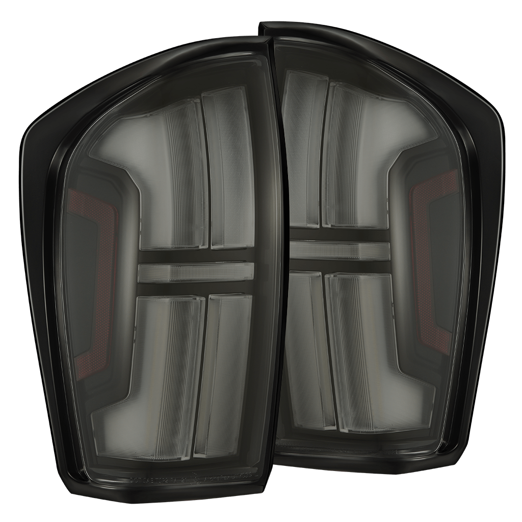AlphaRex NOVA-Series Prismatic LED Tail Lights for Toyota Tacoma - Black Smoke
