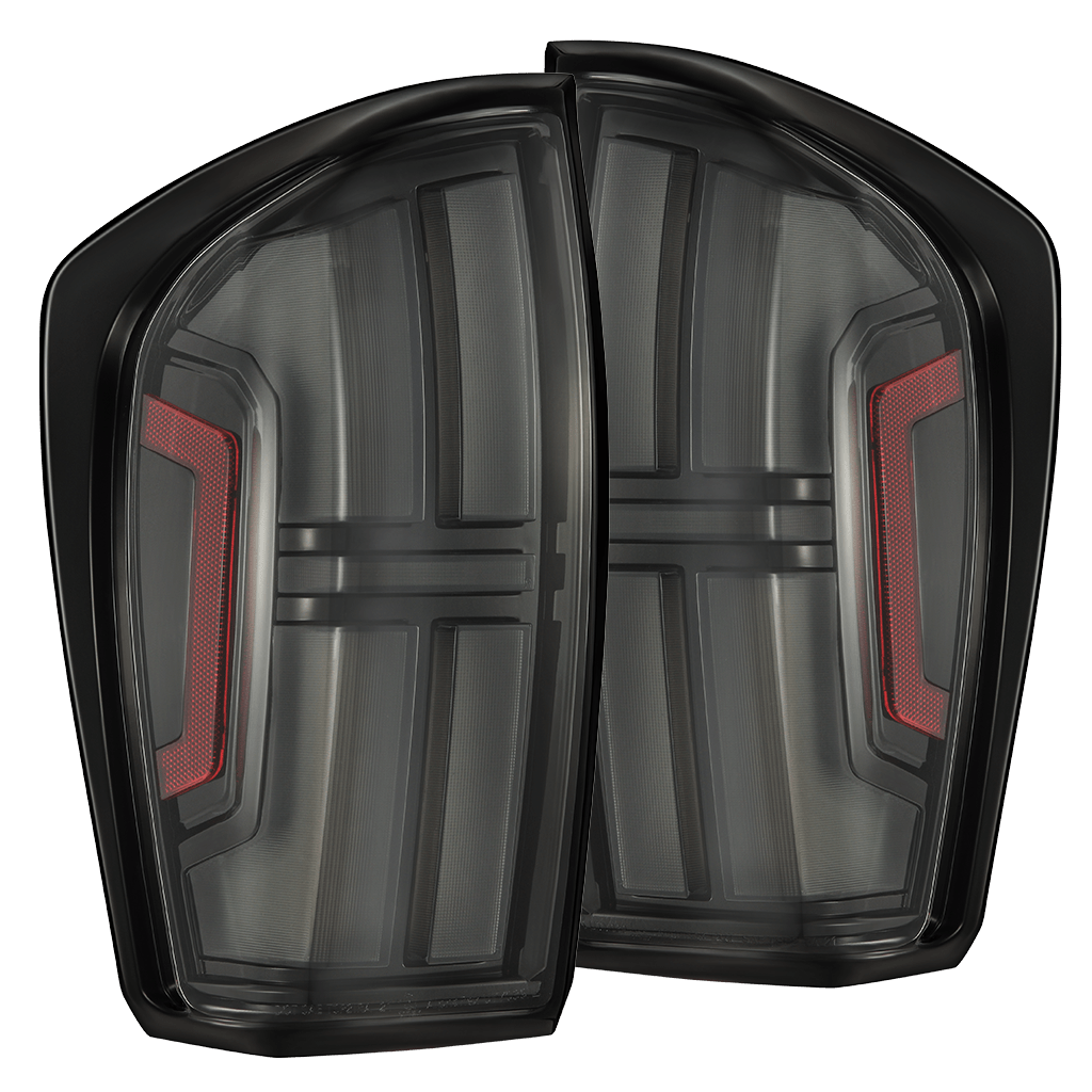 AlphaRex NOVA-Series Prismatic LED Tail Lights for Toyota Tacoma - Black Clear