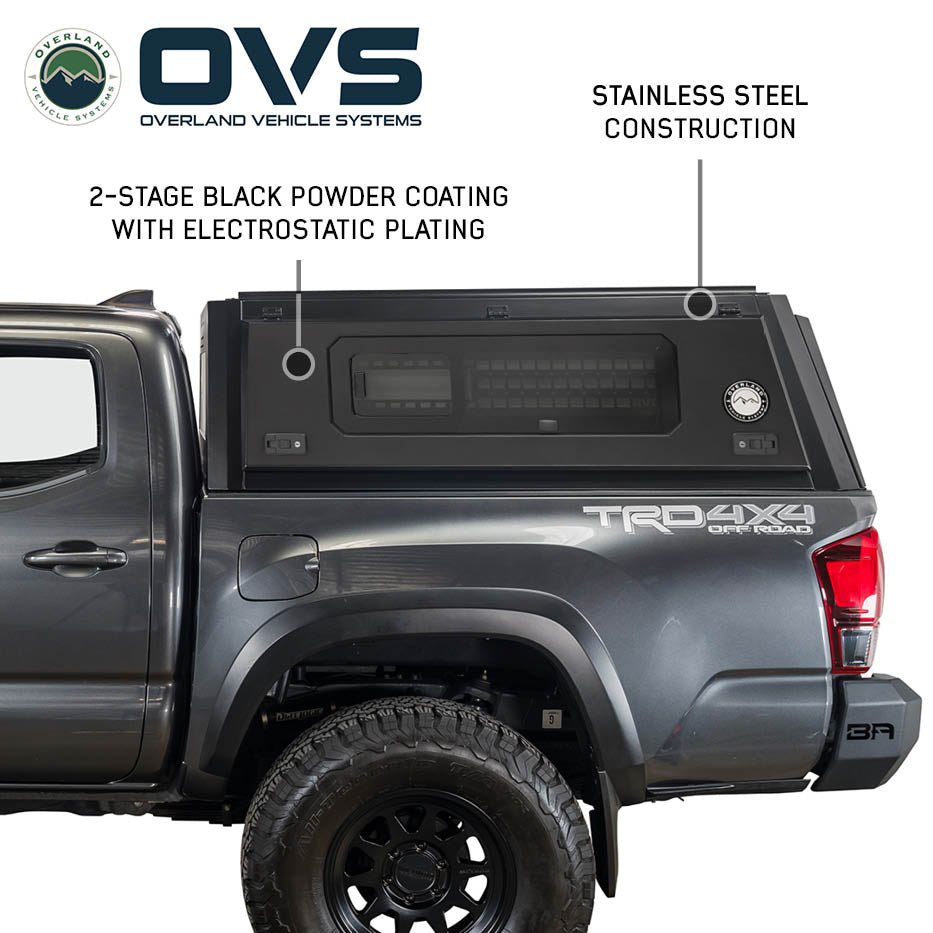 OVS Expedition PRO+ truck cap with full windows for 2016-2023 Toyota Tacoma - view 8