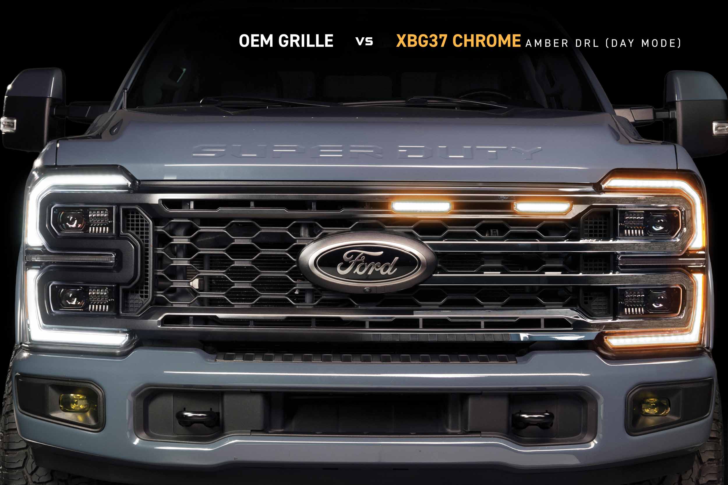 Morimoto Ford Super Duty (23-27) XBG LED DRL Grille (Chrome)