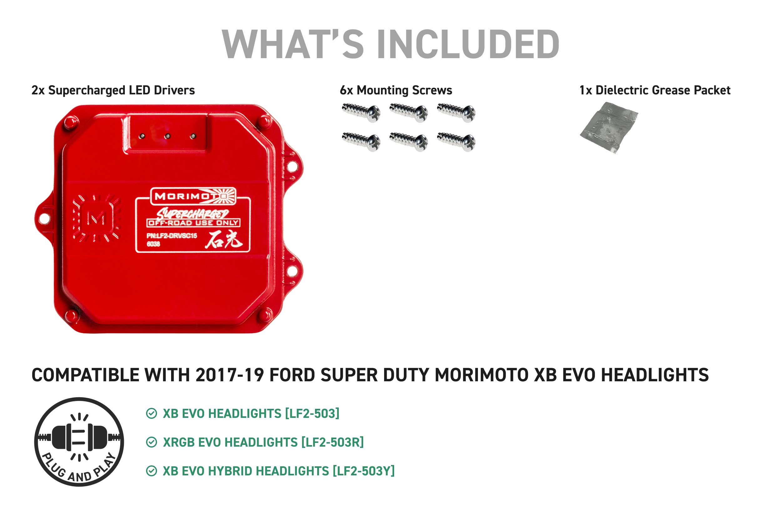 Morimoto Supercharged Drivers 17-19 Ford Super Duty XB Evo