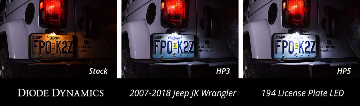 Diode Dynamics interior LED conversion kit for 2007-2018 Jeep JK Wrangler – license plate light
