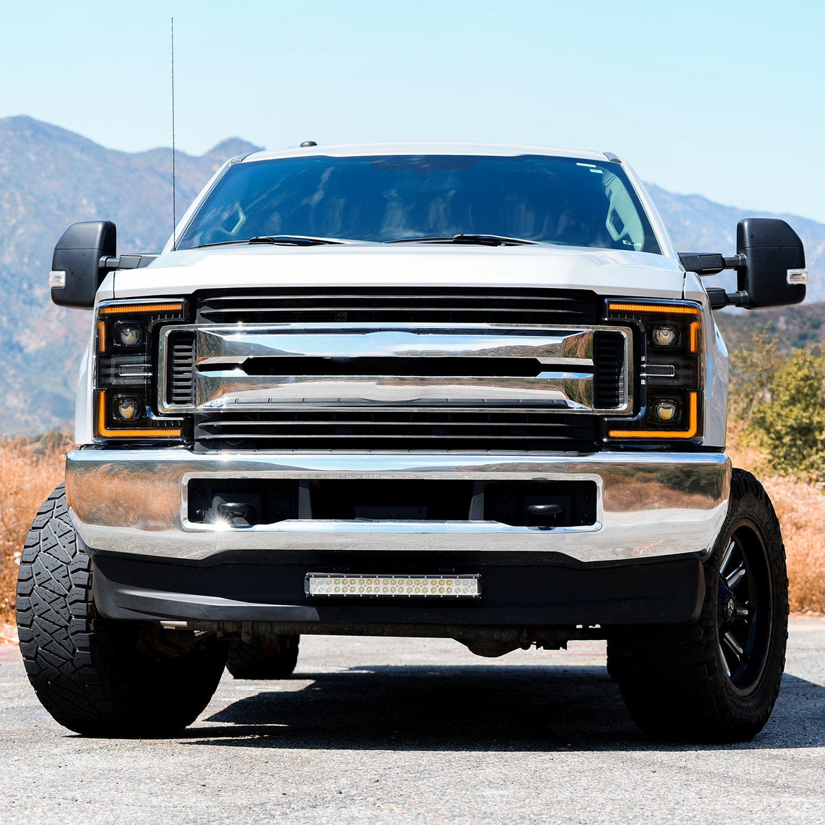AlphaRex MK II LUXX-Series LED Projector Headlights for Ford Super Duty - Alpha-Black