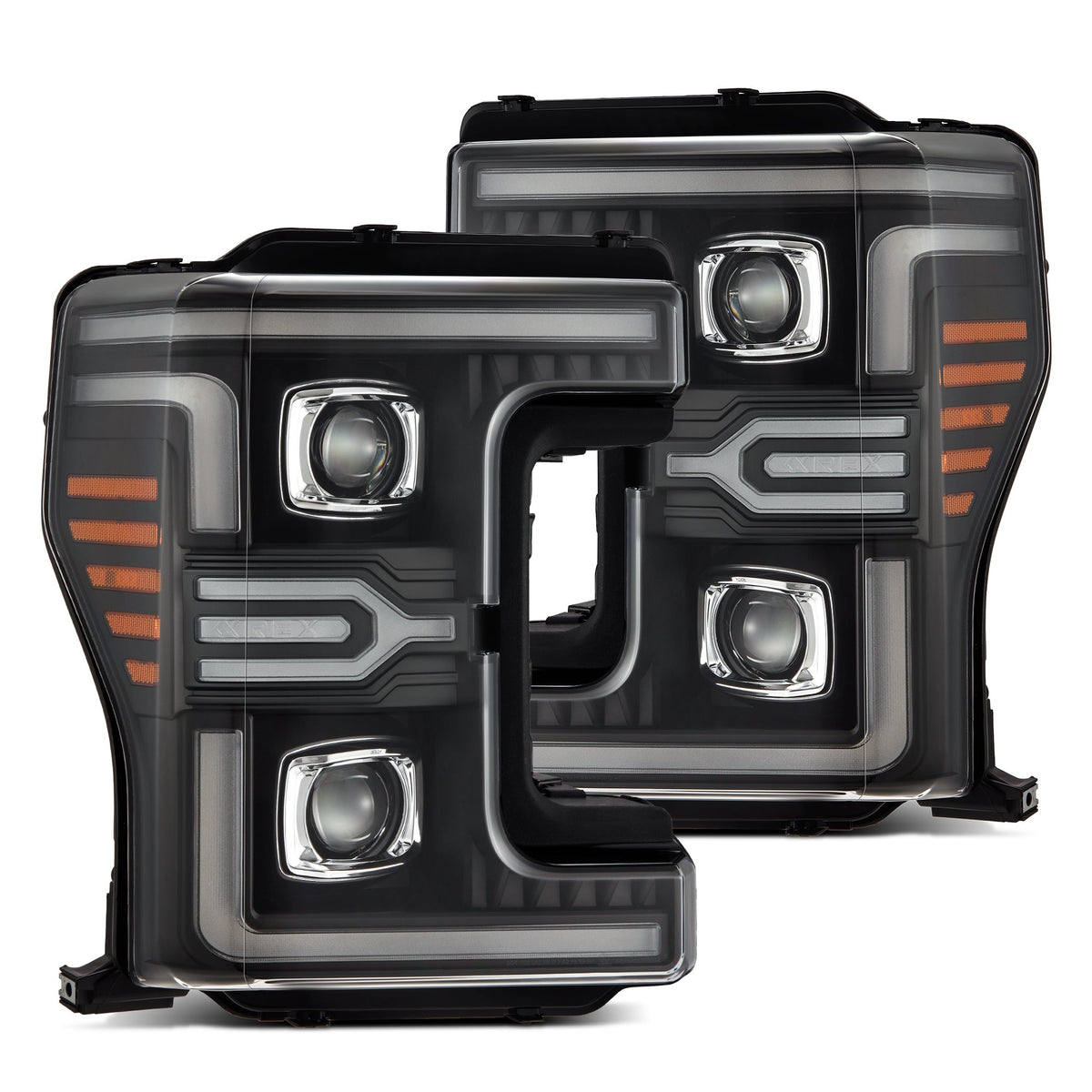 AlphaRex MK II LUXX-Series LED Projector Headlights for Ford Super Duty - Black