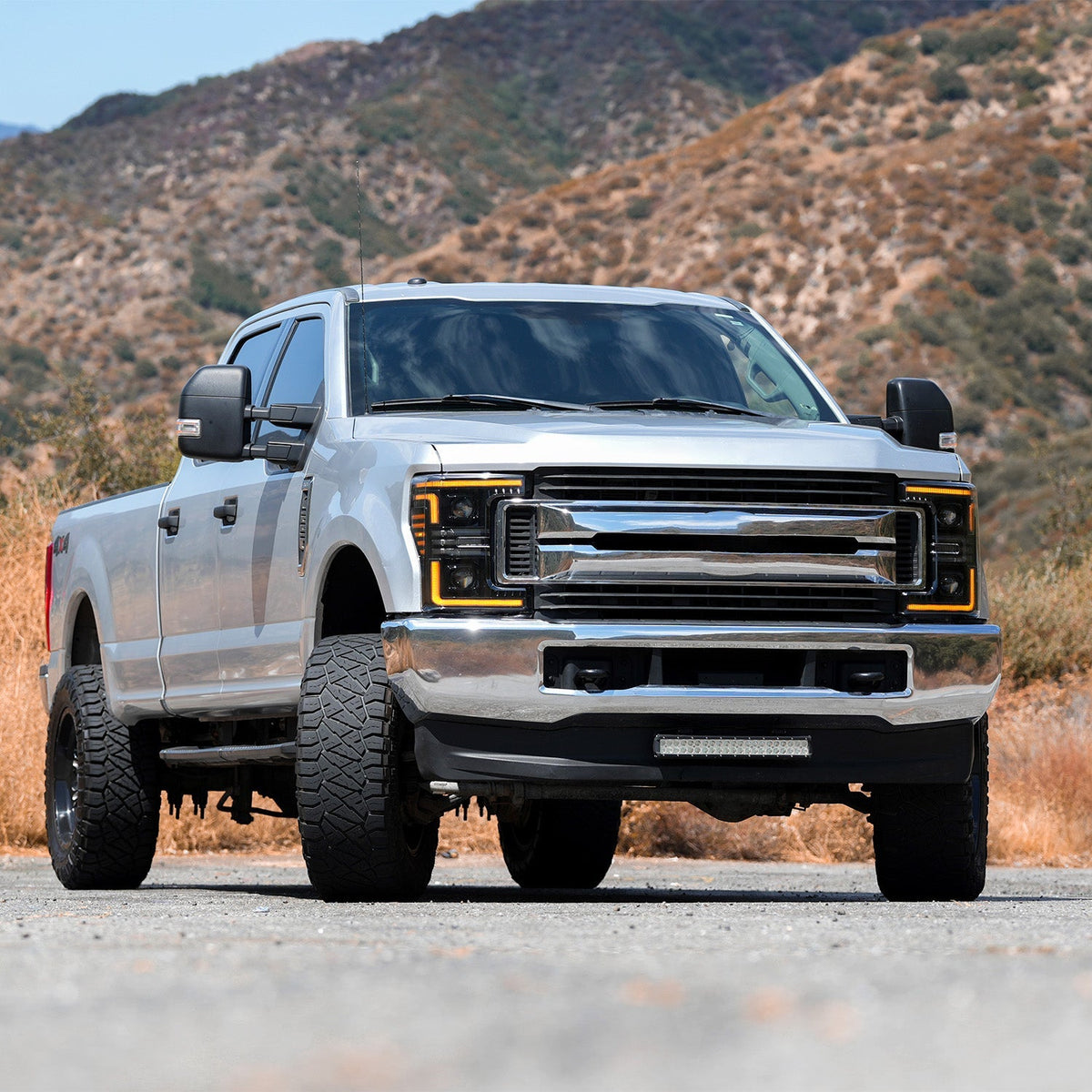AlphaRex MK II LUXX-Series LED Projector Headlights for Ford Super Duty - Chrome