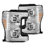 AlphaRex MK II LUXX-Series LED Projector Headlights for Ford Super Duty - Chrome