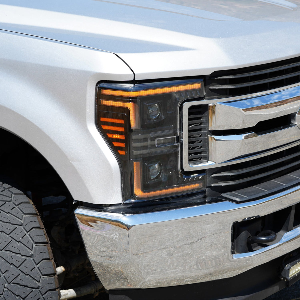 AlphaRex MK II PRO-Series Halogen Projector Headlights for Ford Super Duty - Black