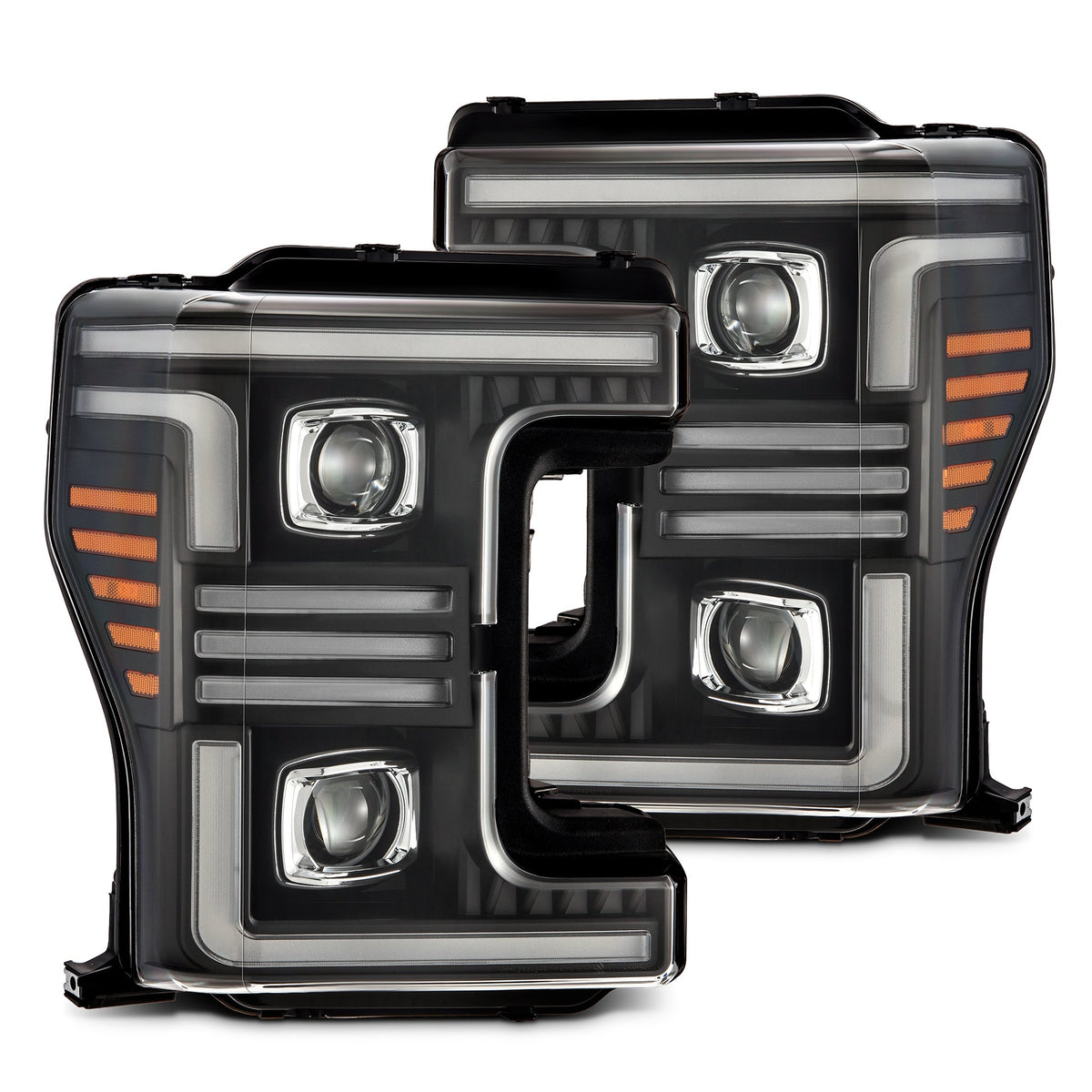 AlphaRex MK II PRO-Series Halogen Projector Headlights for Ford Super Duty - Black