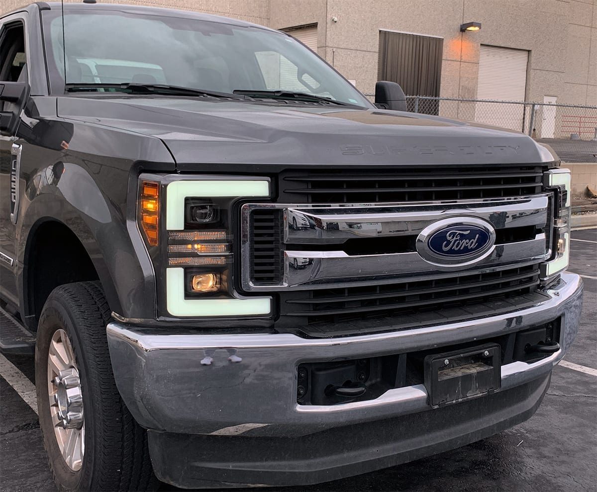 AlphaRex PRO-Series Halogen Projector Headlights for Ford Super Duty - Black