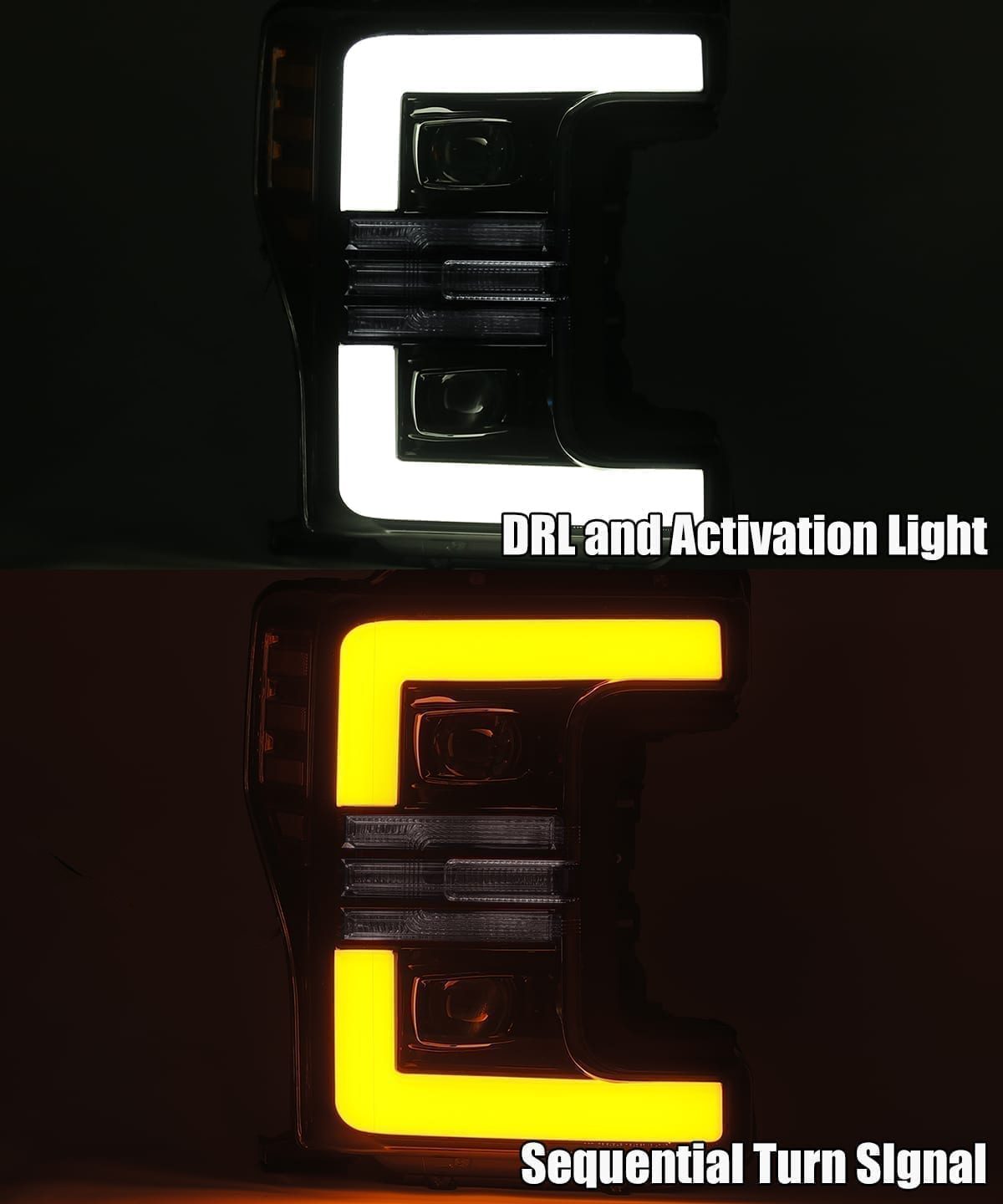 AlphaRex PRO-Series Halogen Projector Headlights for Ford Super Duty - Black