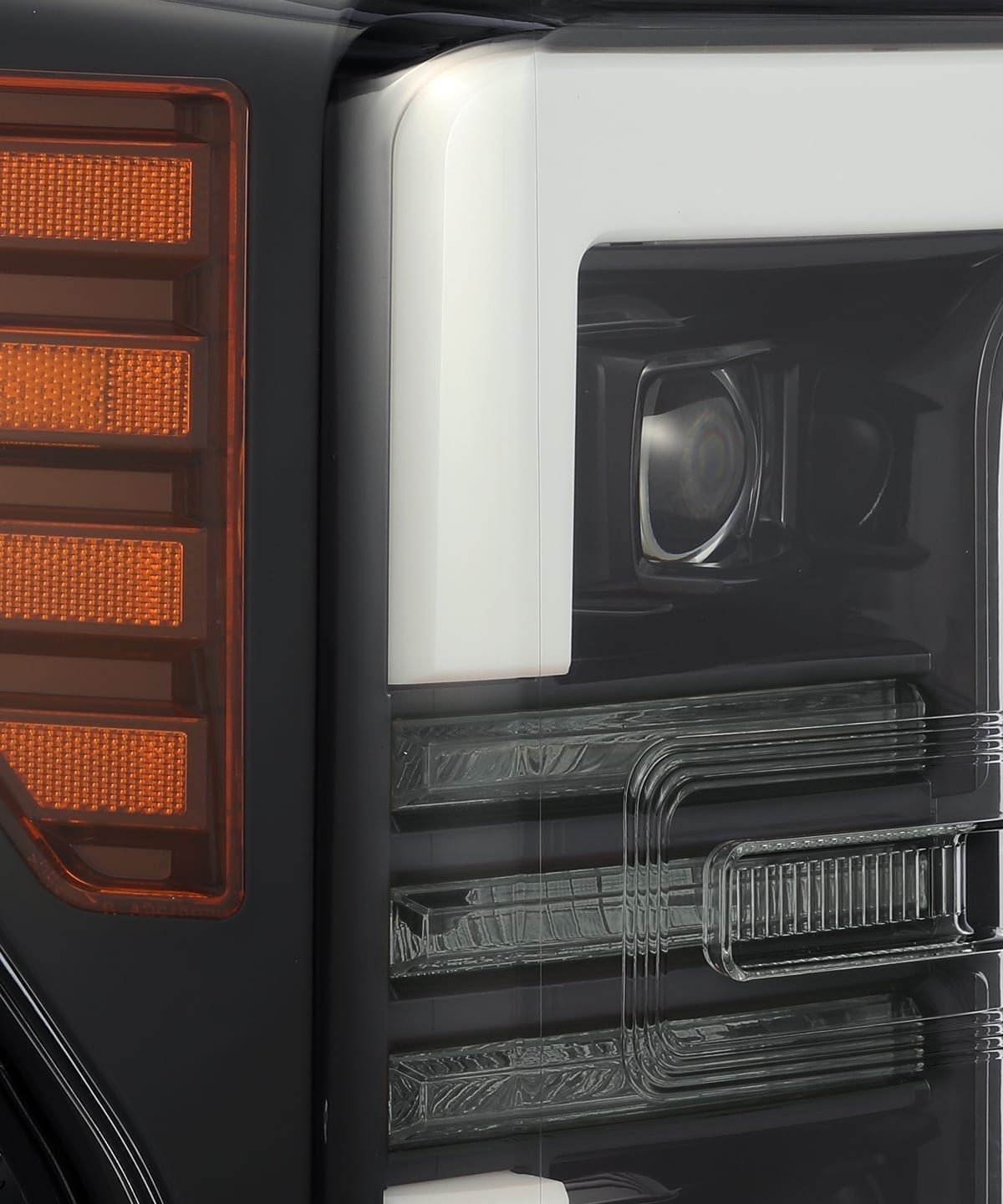 AlphaRex PRO-Series Halogen Projector Headlights for Ford Super Duty - Jet Black