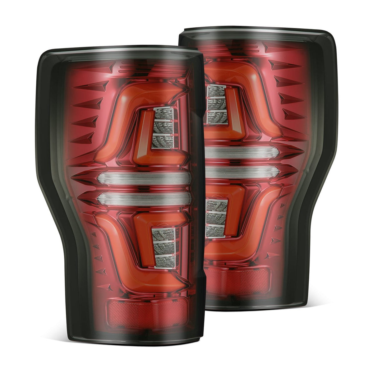 AlphaRex PRO-Series LED Tail Lights for Ford Super Duty - Red Smoke