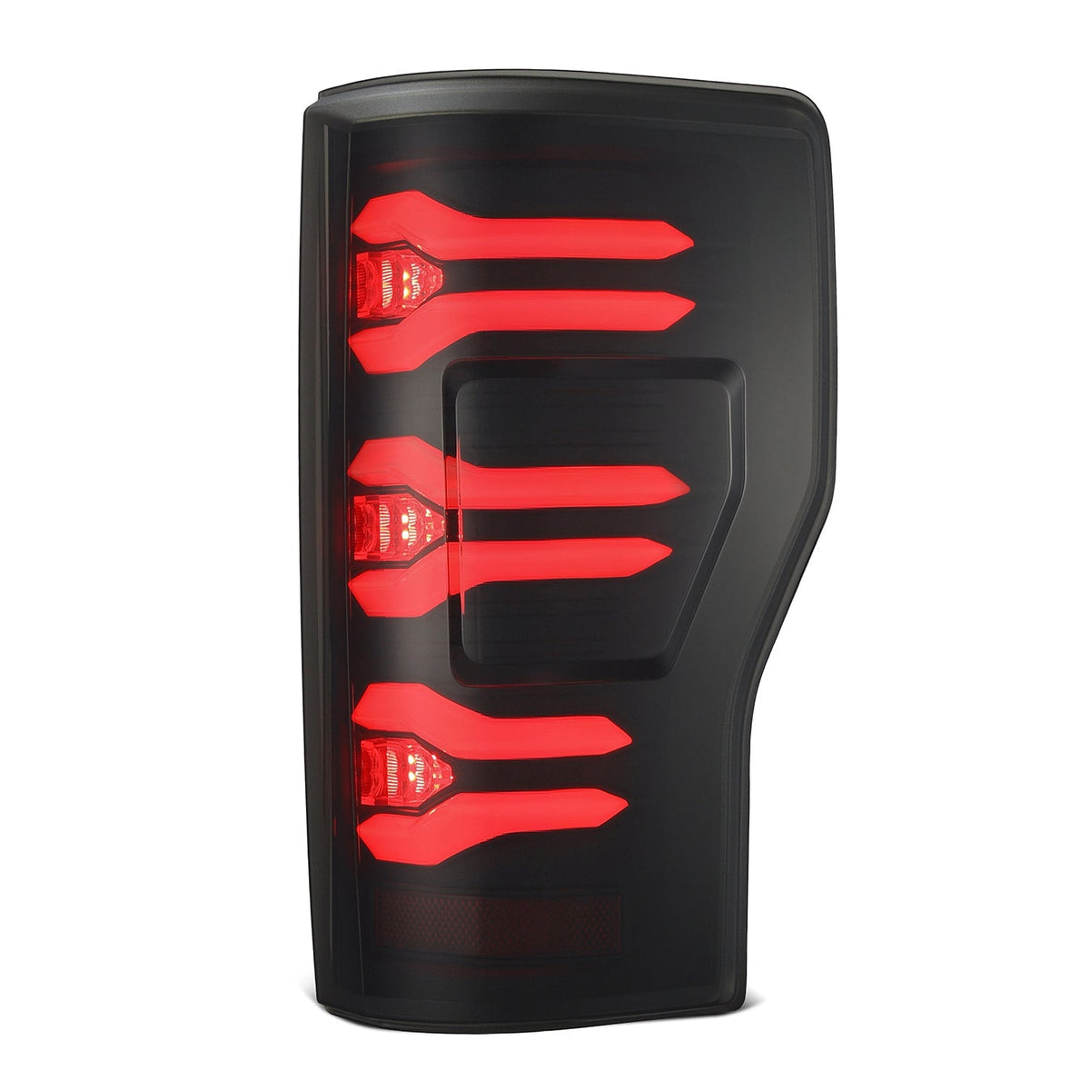 AlphaRex LUXX-Series LED Tail Lights (Without BLIS) for Ford Super Duty - Black Smoke