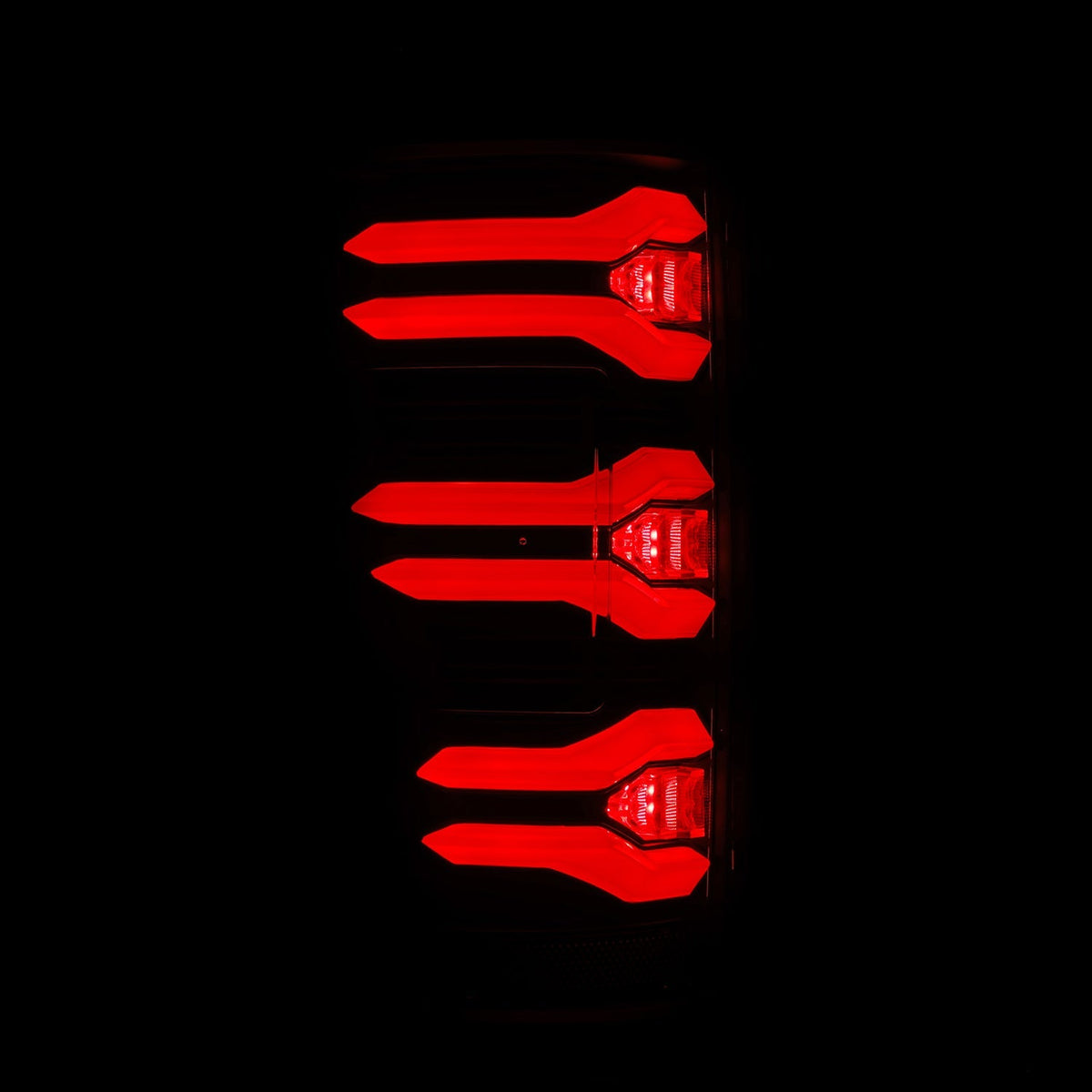 AlphaRex LUXX-Series LED Tail Lights (Without BLIS) for Ford Super Duty - Black Smoke