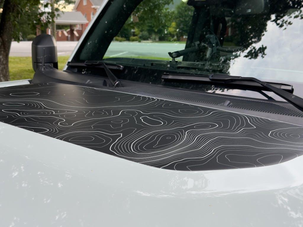 Stealth Topographic Map Hood Overlay (Printed Series) - 2021+ Bronco