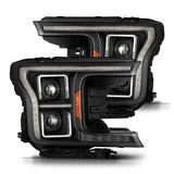 AlphaRex MK II PRO-Series Halogen Projector Headlights (14th Gen Style) for Ford F-150 - Black
