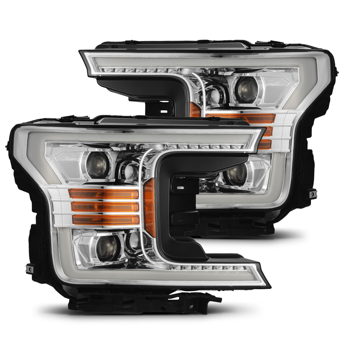 AlphaRex PRO-Series Halogen Projector Headlights for Ford F-150 - Chrome