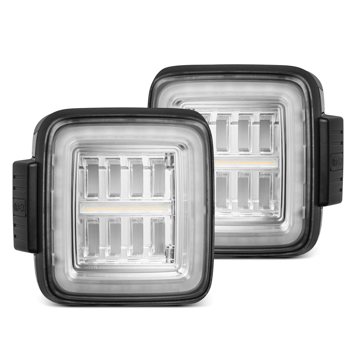 AlphaRex NOVA-Series Prismatic LED Tail Lights for Jeep Wrangler - Clear