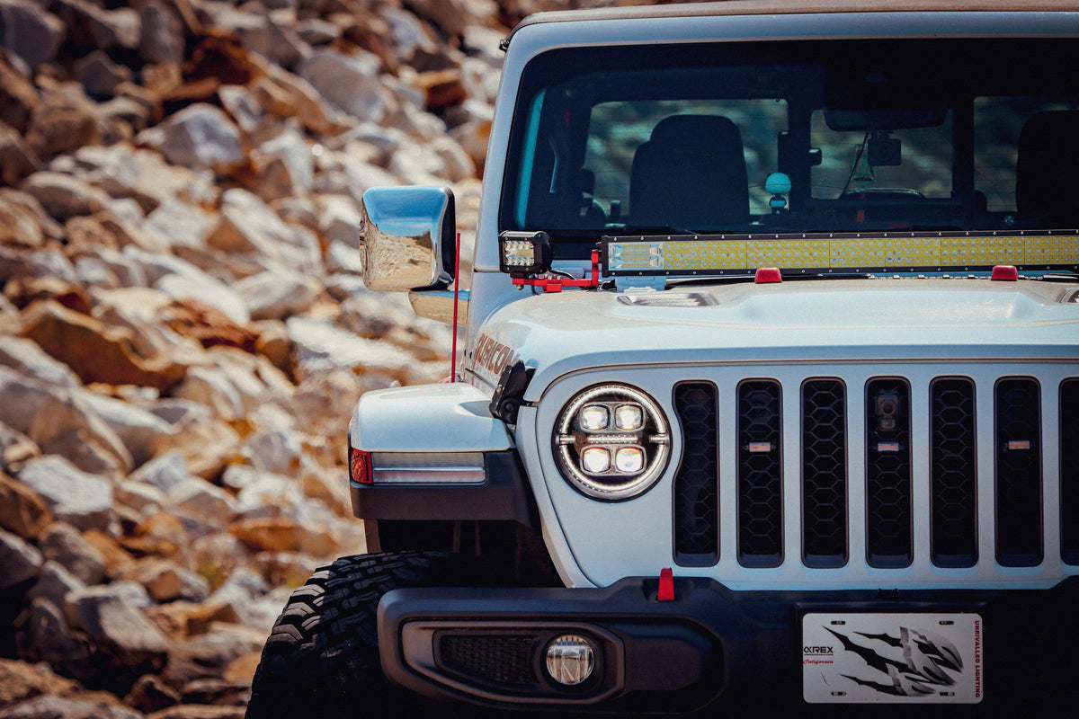 AlphaRex NOVA-Series LED Projector Headlights for Jeep Wrangler / Jeep Gladiator - Alpha-Black