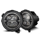 AlphaRex NOVA-Series LED Projector Headlights for Jeep Wrangler / Jeep Gladiator - Black