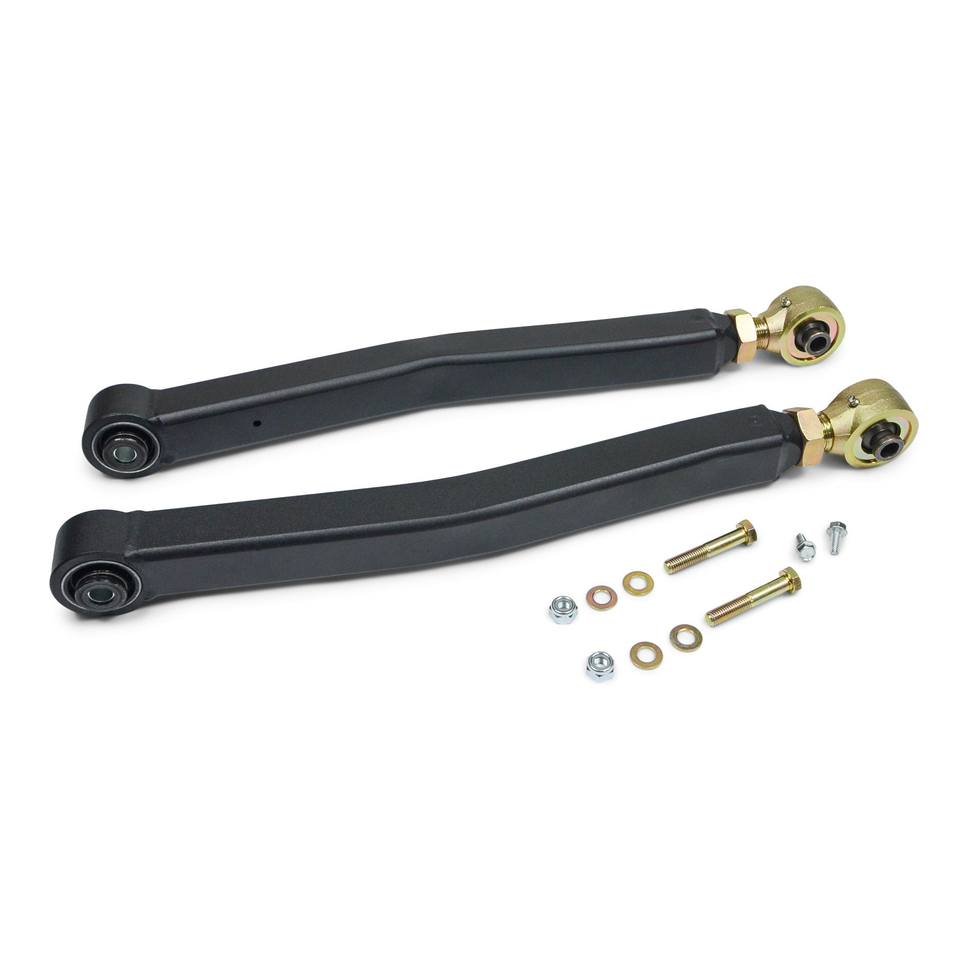 Heavy-duty adjustable control arms with hardware for off-road vehicle suspension upgrade