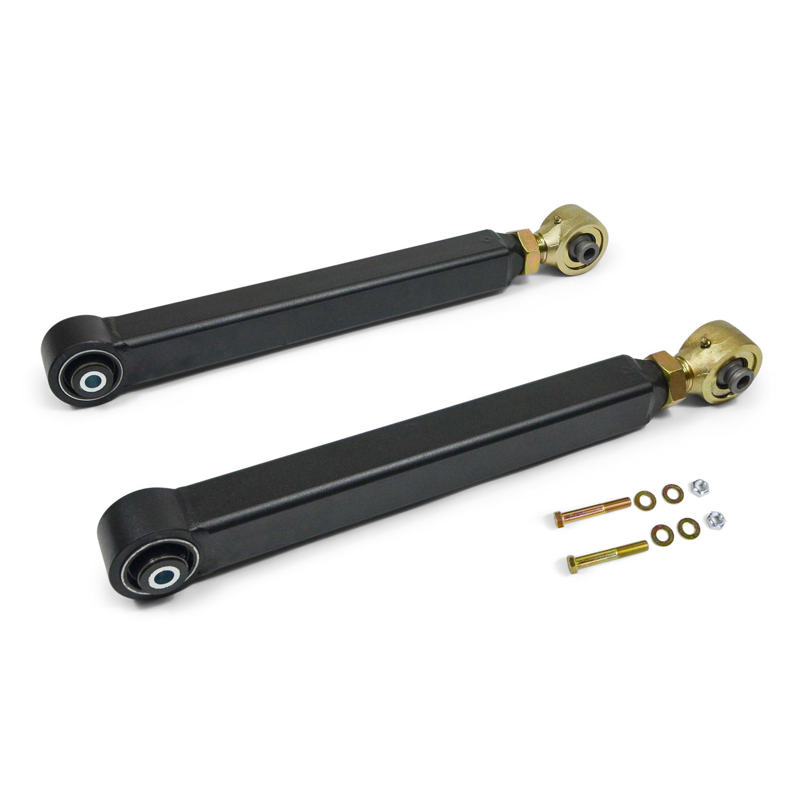 Heavy-duty adjustable control arms with hardware for off-road vehicles and trucks