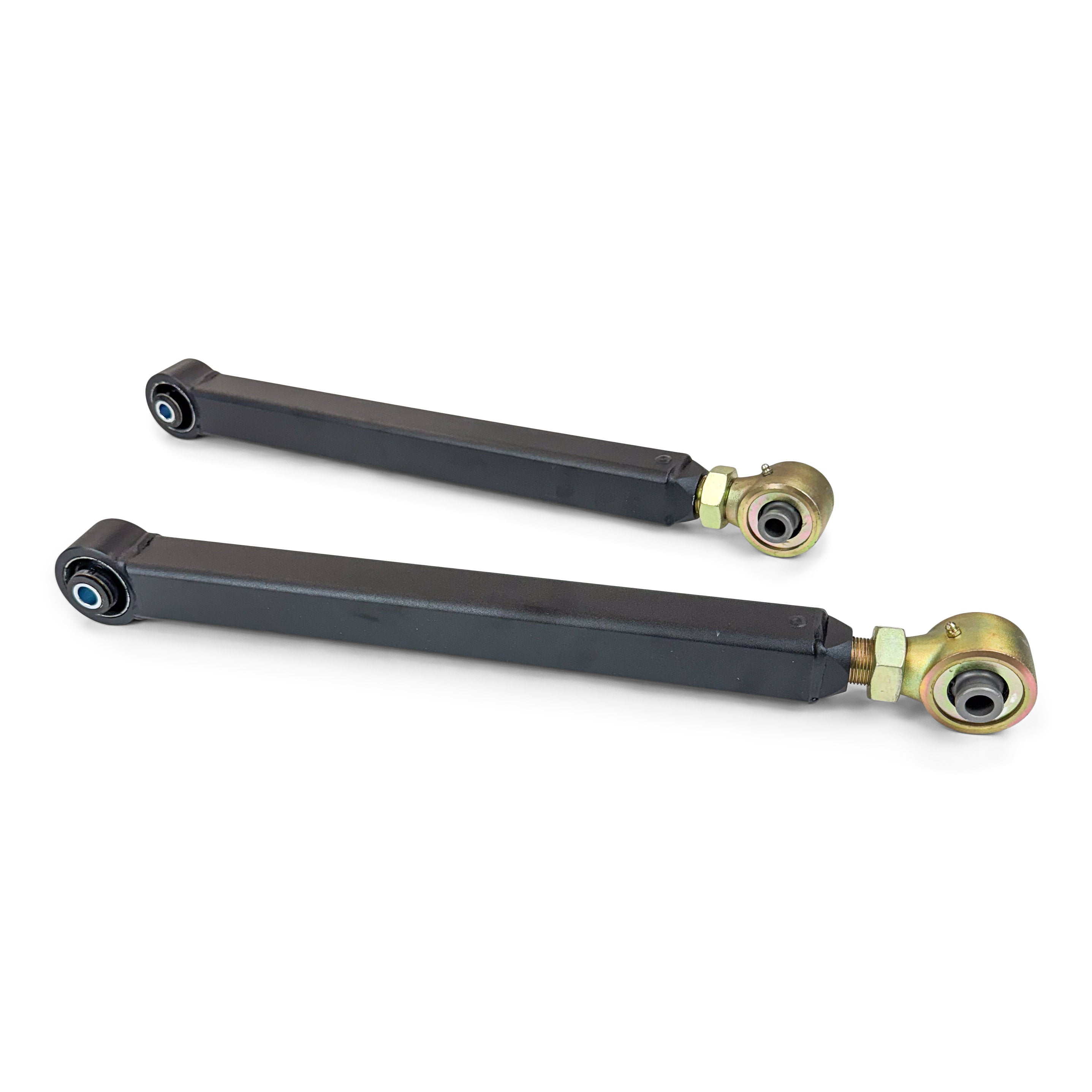 Pair of heavy-duty adjustable control arms for off-road vehicle suspension
