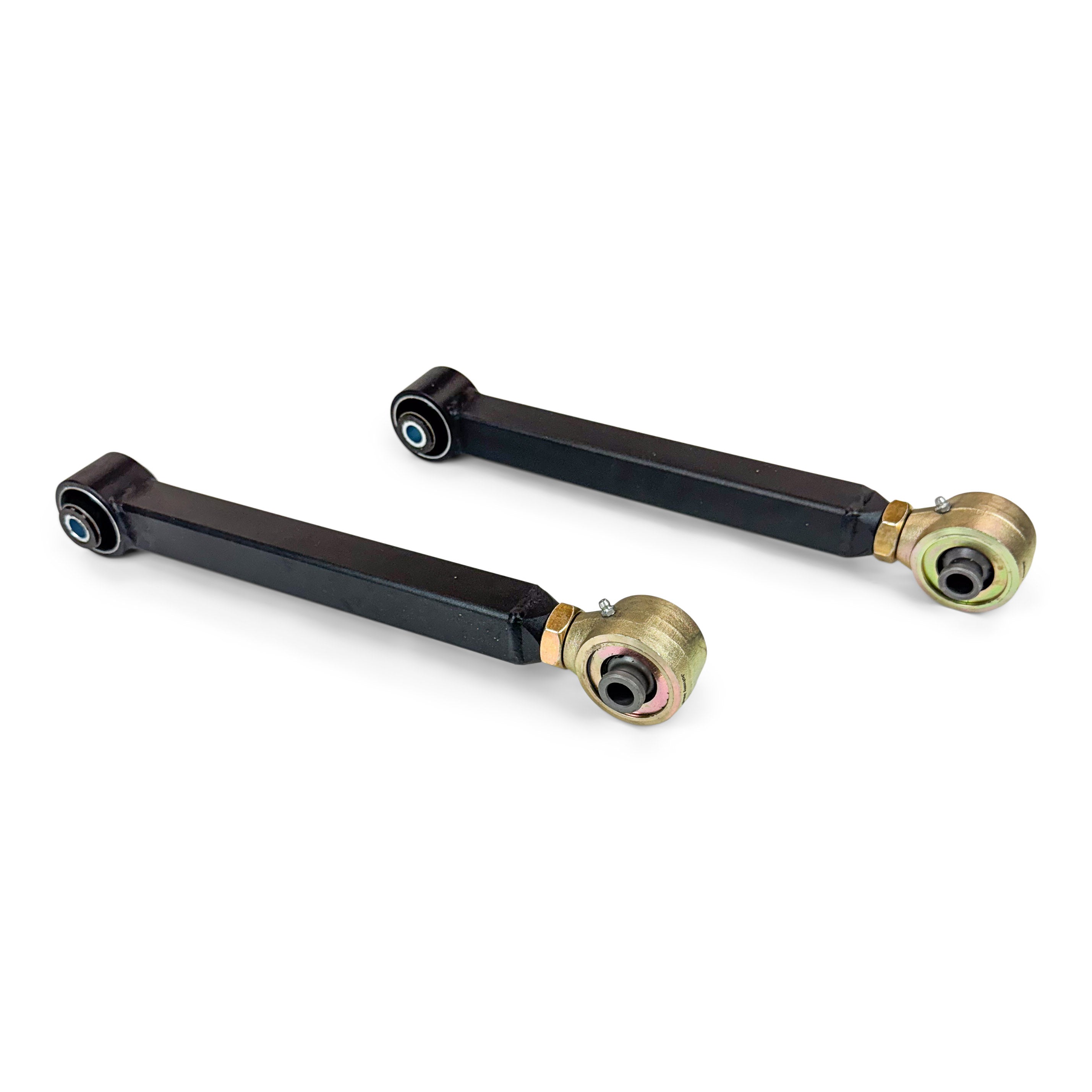 Pair of heavy-duty adjustable control arms for off-road vehicle suspension