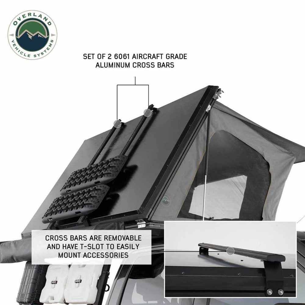 Overland Vehicle Systems HD Sidewinder 2 person side load aluminum hard shell roof top tent - view 2