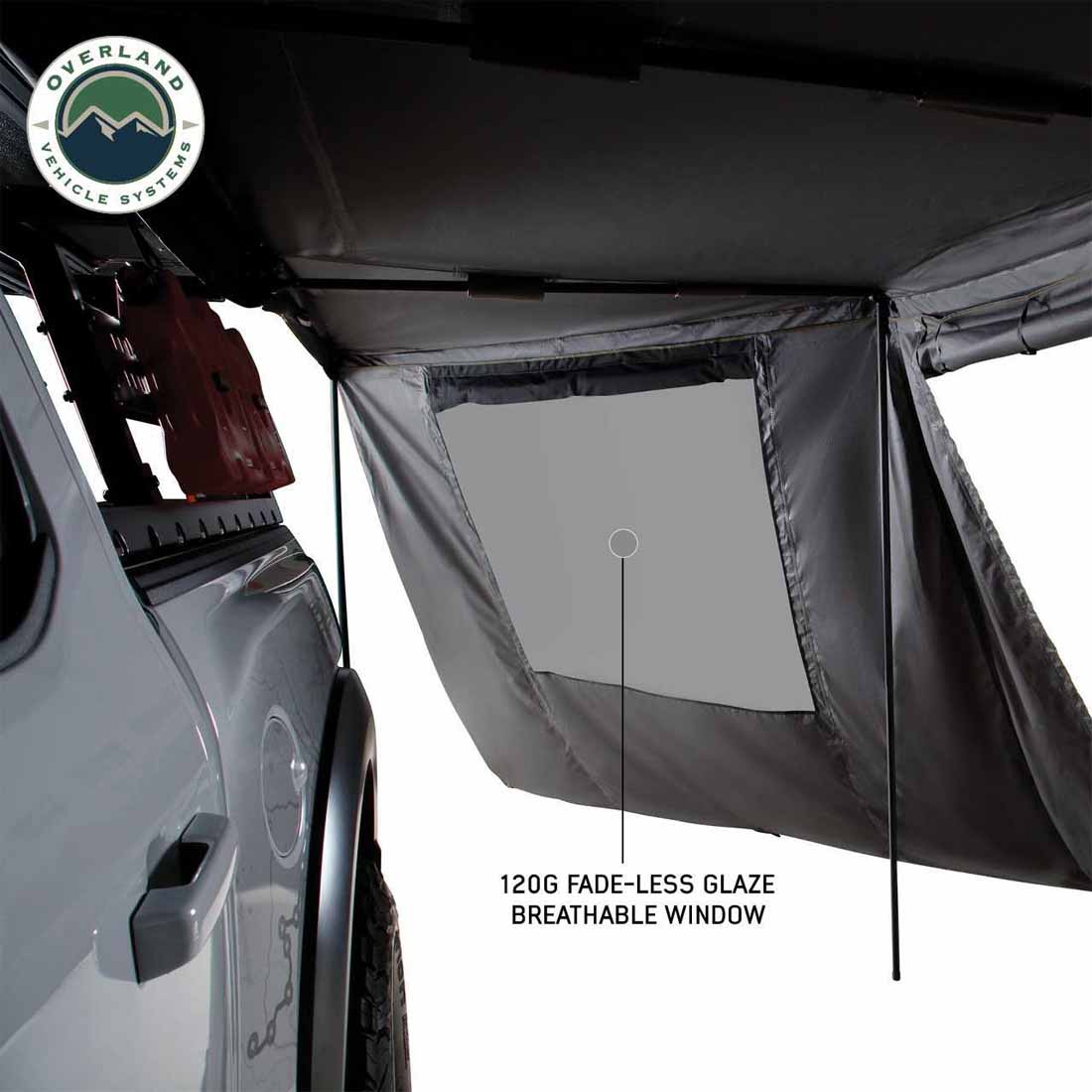 Overland Vehicle Systems HD Nomadic 180 LTE awning wall with windows - view 3