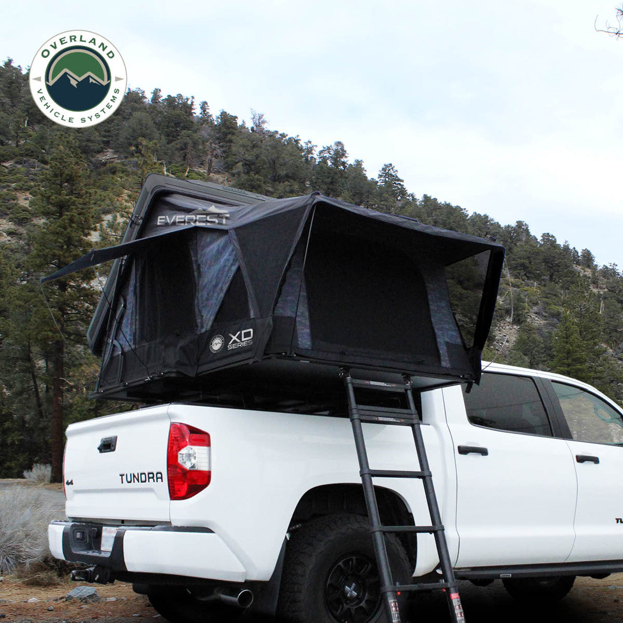 XD Everest Cantilever Aluminum Roof Top Tent - Grey Body & Black Rainfly
