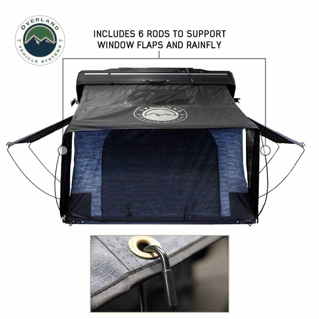 Overland Vehicle Systems XD Everest cantilever aluminum hard shell roof top tent - view 7