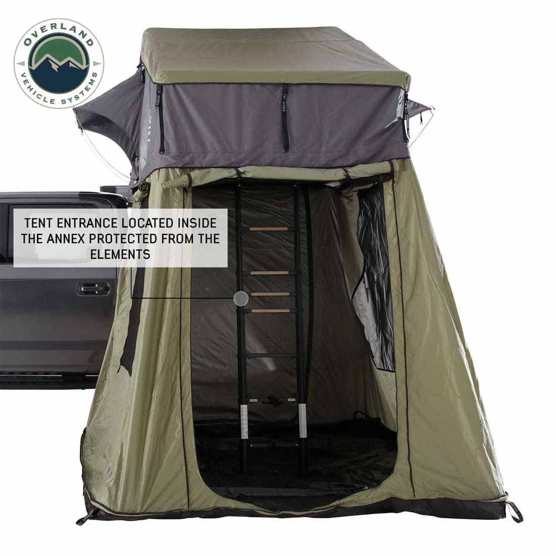 Overland Vehicle Systems HD Nomadic 4 Extended roof top tent annex with floor - view 5
