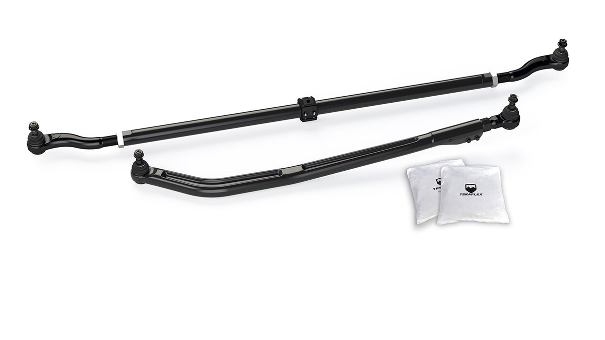 TeraFlex JL / JT: HD Forged Drag Link Kit & HD Chromoly Tie Rod Kit (0-6" Lift)