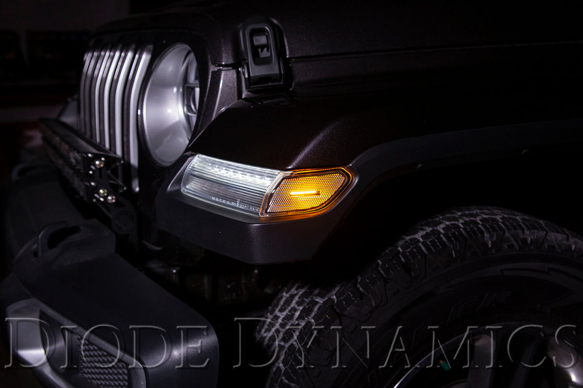 Diode Dynamics LED sidemarkers for Jeep JL Wrangler and Gladiator – clear lens