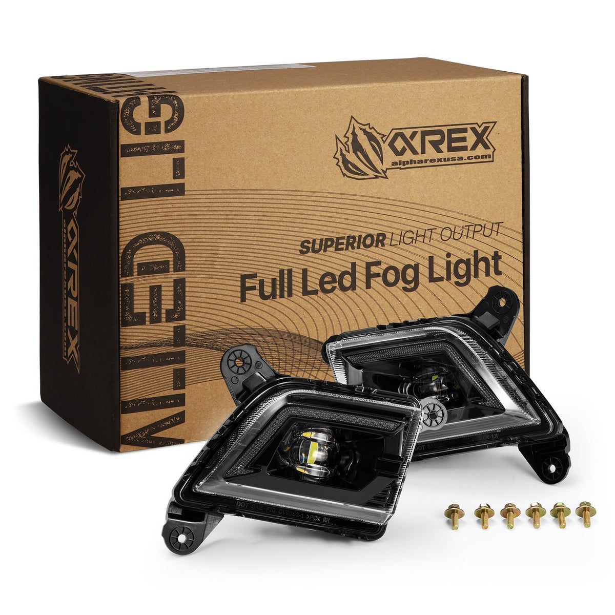 AlphaRex DoubleTap Dual-Color LED Projector Fog Lights for Chevrolet Silverado 1500 / Chevrolet Silverado HD 2500/3500
