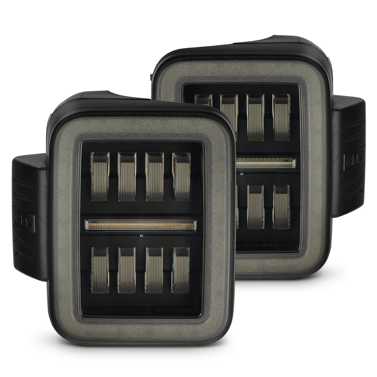 AlphaRex NOVA-Series Prismatic LED Tail Lights for Jeep Gladiator - Black Smoke