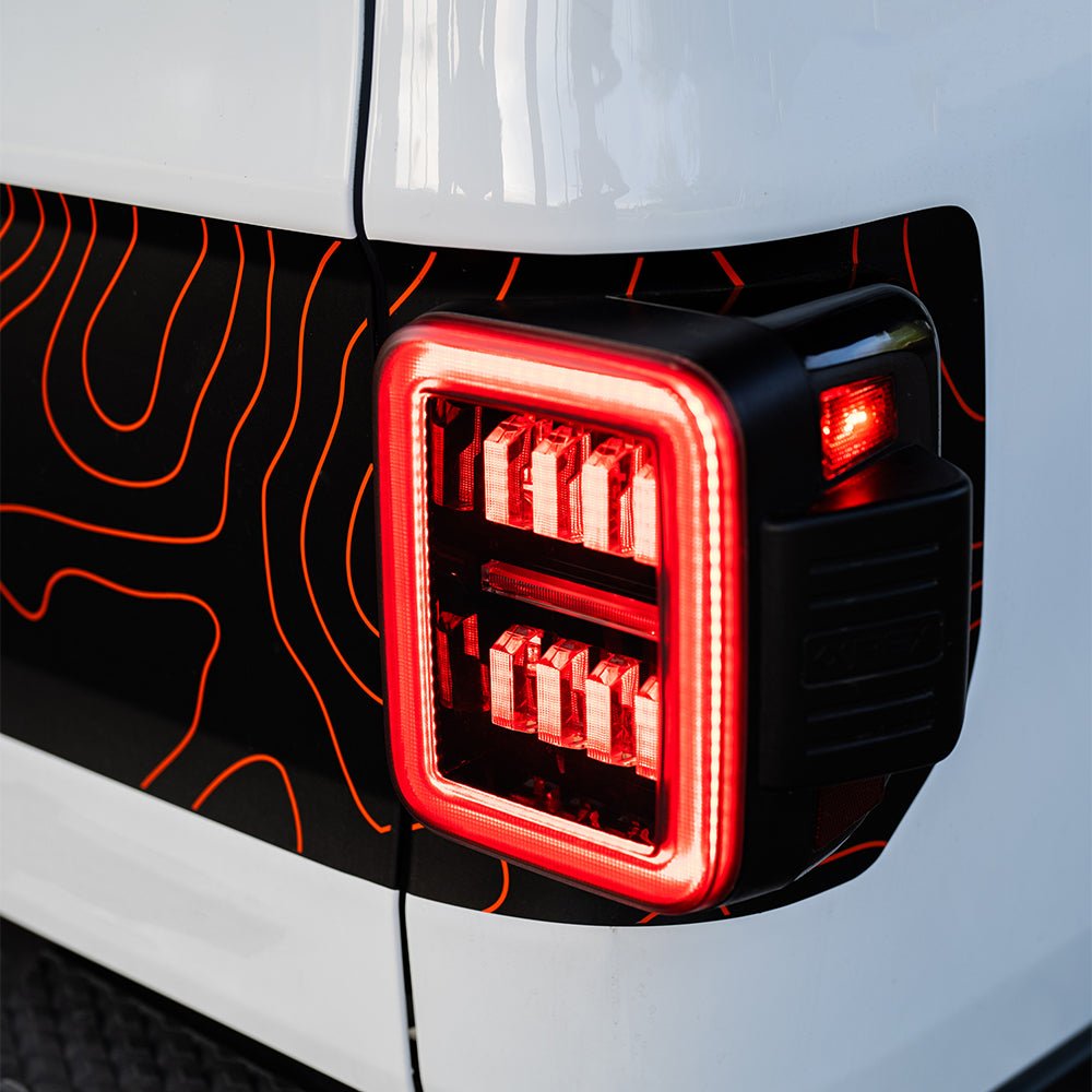 AlphaRex NOVA-Series Prismatic LED Tail Lights for Jeep Gladiator - Chrome