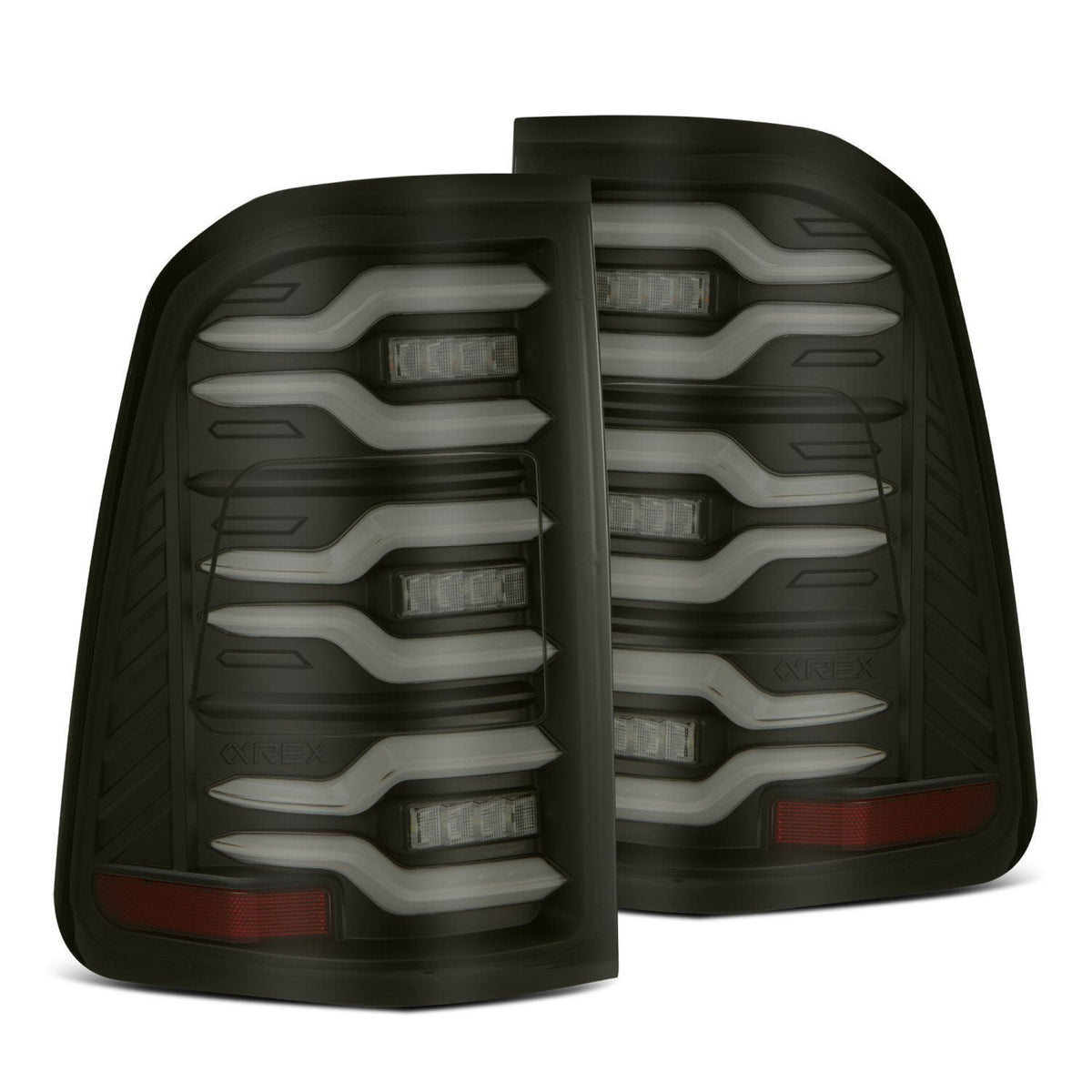 AlphaRex LUXX-Series LED Tail Lights for Ram 1500 - Black Smoke