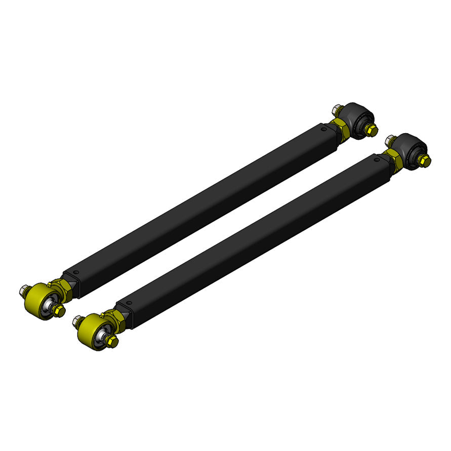 Pair of heavy-duty adjustable control arms for off-road vehicle suspension upgrade