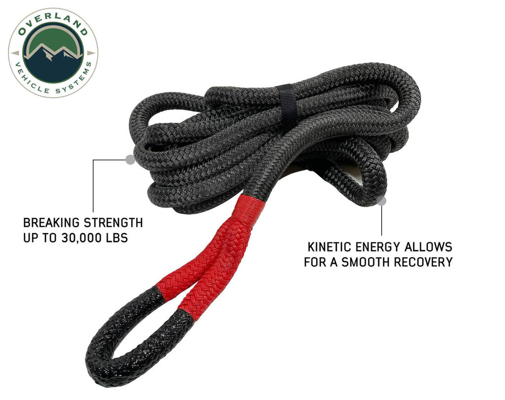 Brute Kinetic Recovery Strap 1" x 30' With Storage Bag - 30% stretch