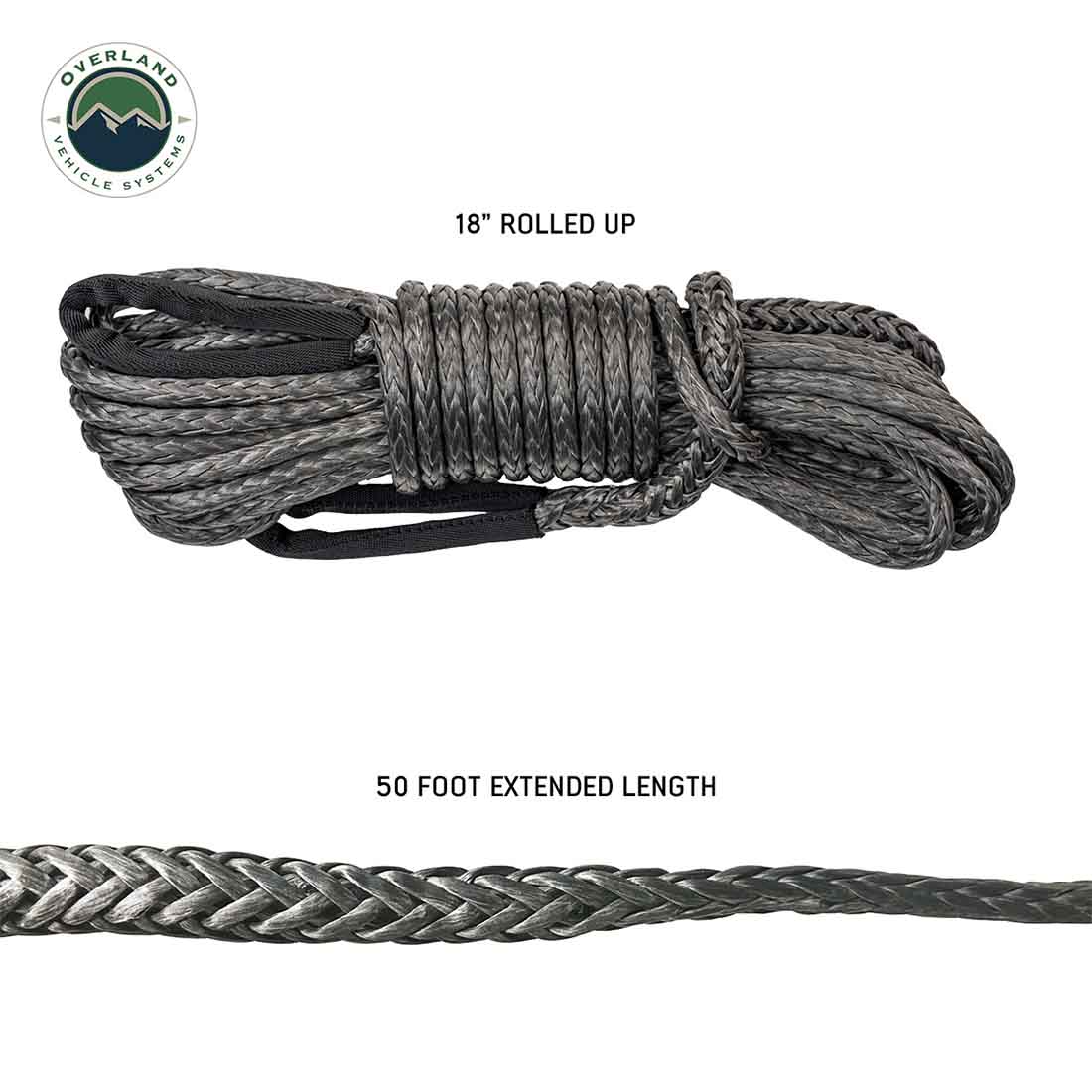 Overland Vehicle Systems Brute 3/8 in x 50 ft recovery winch line extension - view 3