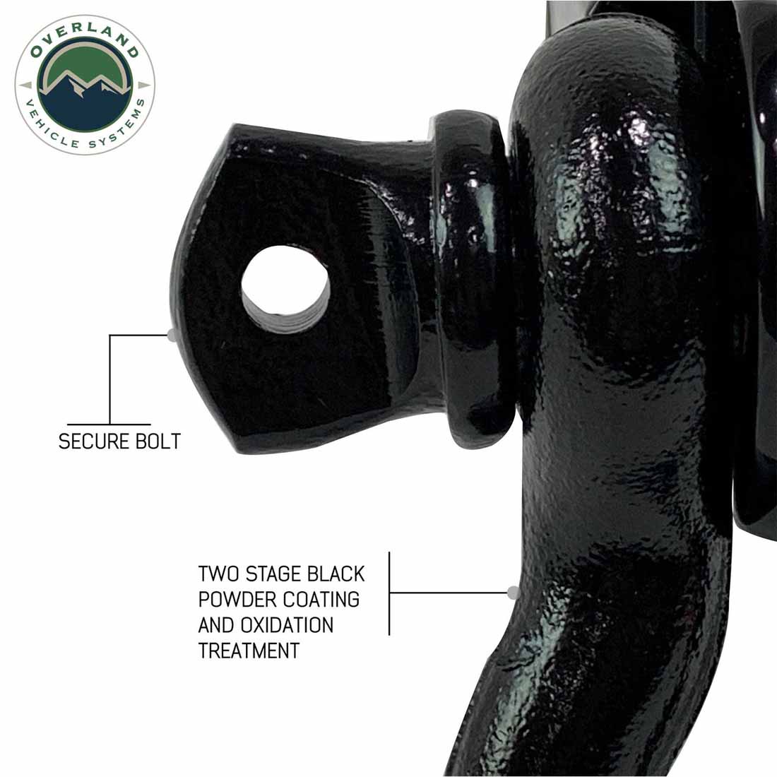 Overland Vehicle Systems receiver mount recovery shackle 3/4 inch - view 2