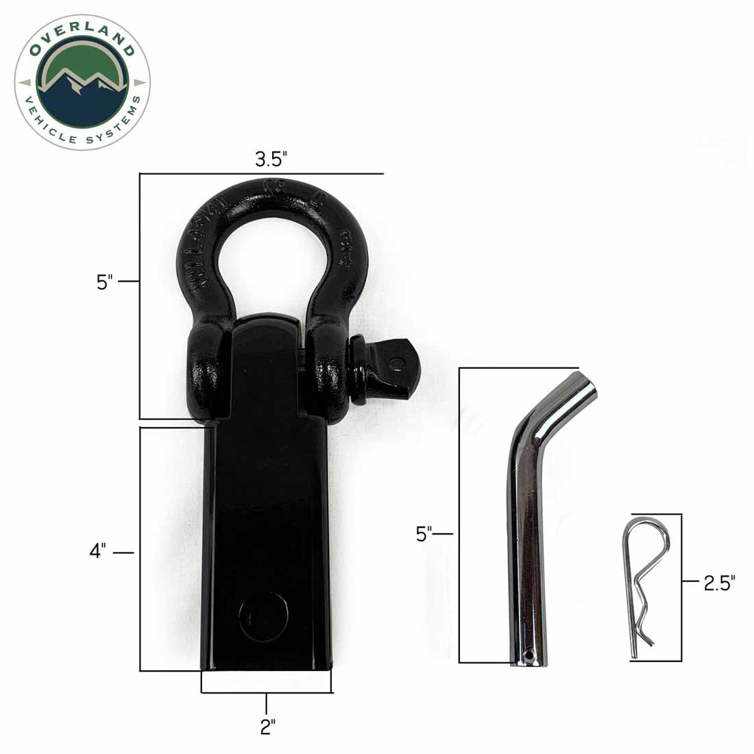 Overland Vehicle Systems receiver mount recovery shackle 3/4 inch - view 6