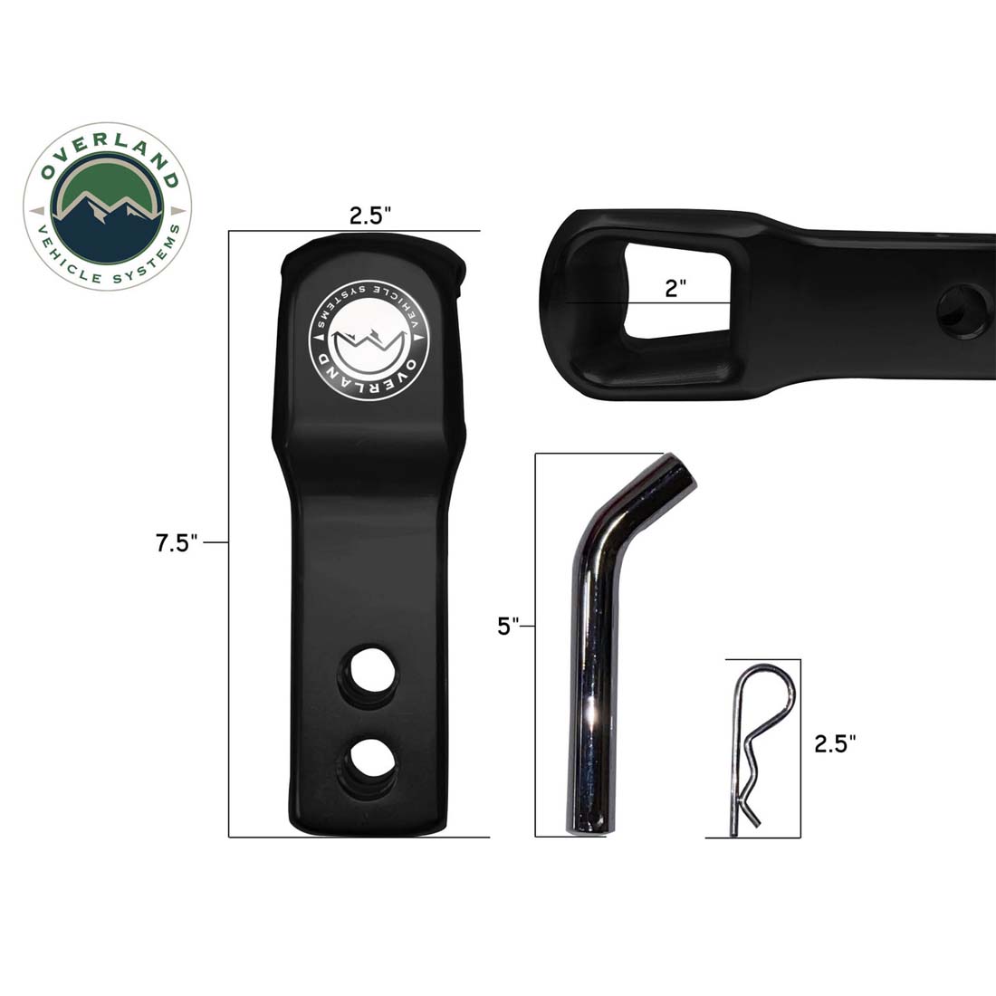 Overland Vehicle Systems aluminum receiver hitch mount for soft shackle - view 3