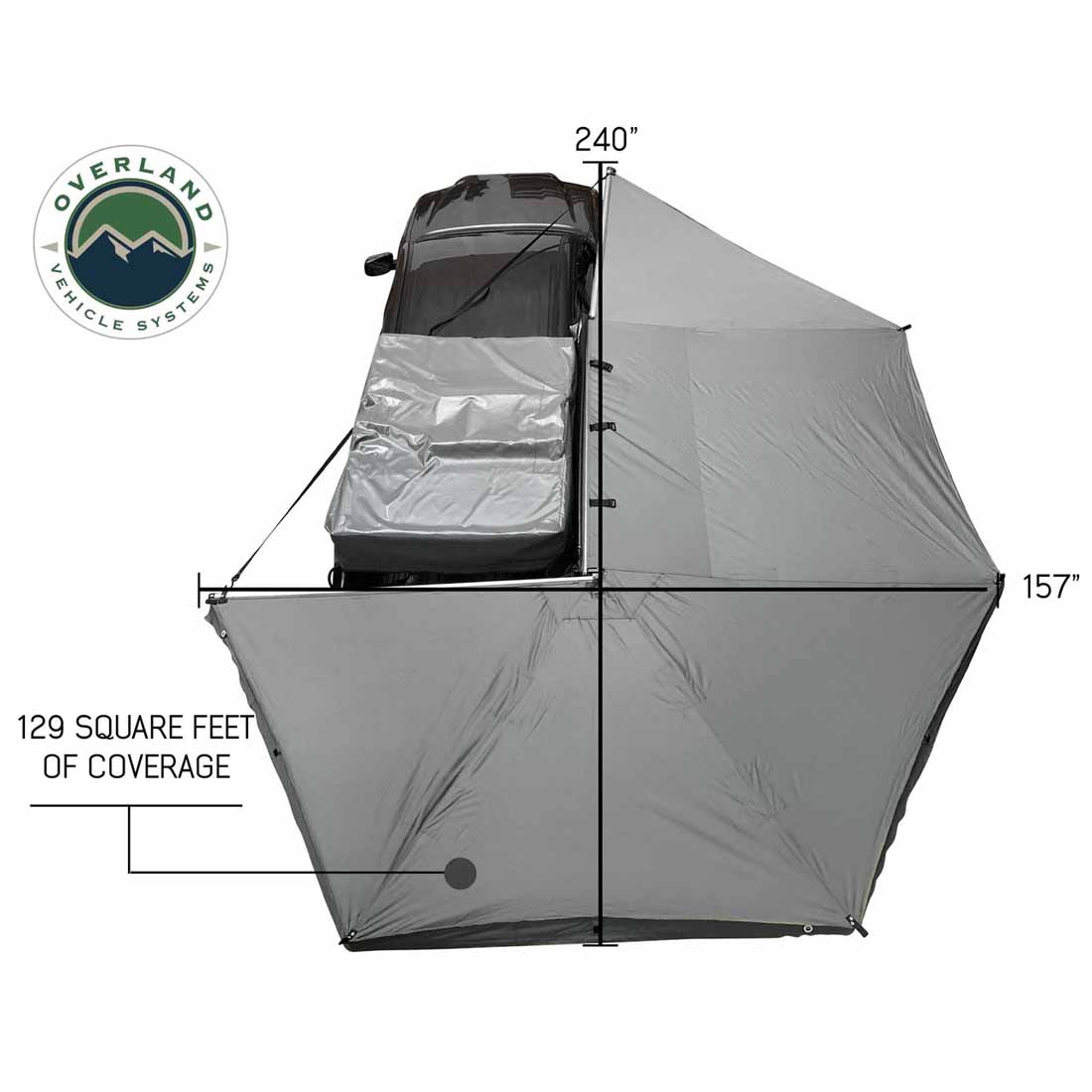 Overland Vehicle Systems HD Nomadic 270 awning with walls 1, 2 and 3, passenger side - view 5