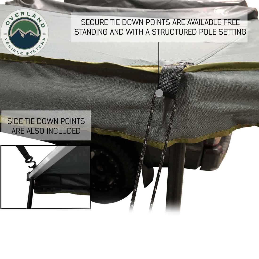 Overland Vehicle Systems HD Nomadic 270 awning with walls 1, 2 and 3, passenger side - view 9