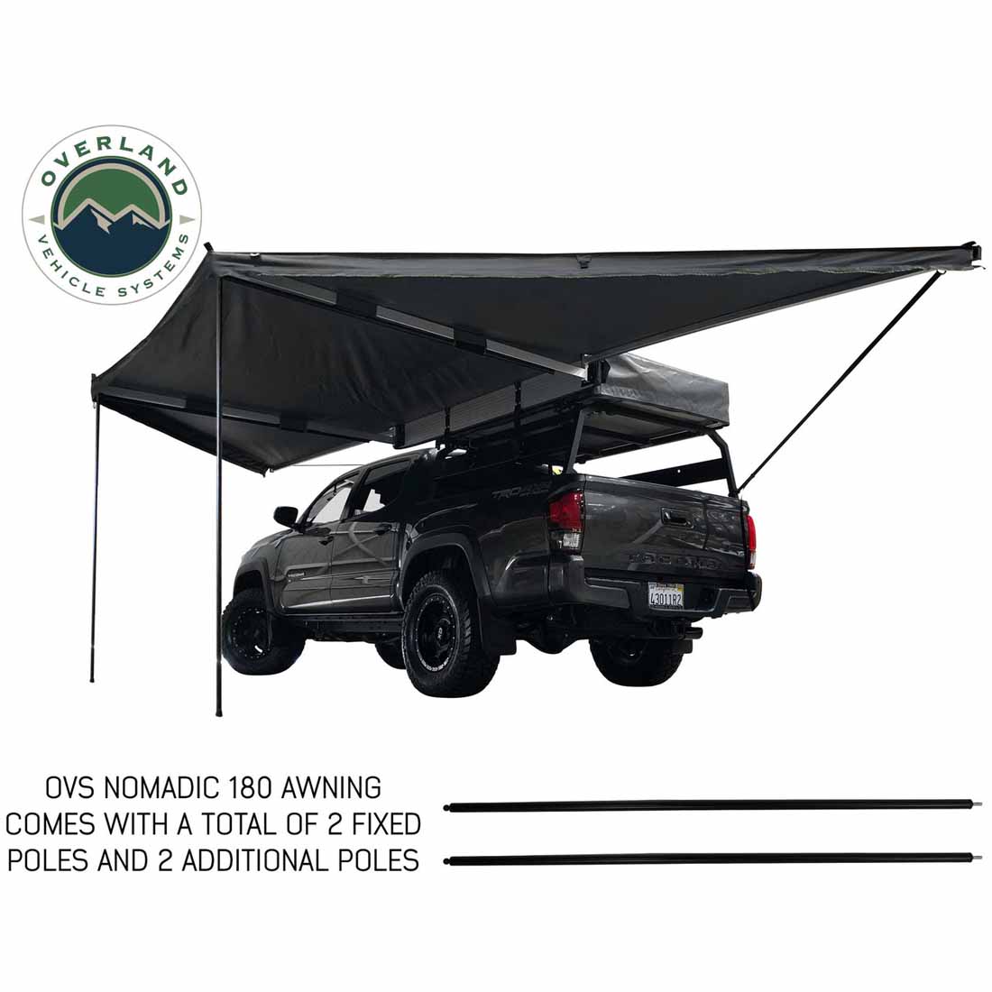 Overland Vehicle Systems HD Nomadic 180 degree awning in dark grey - view 4