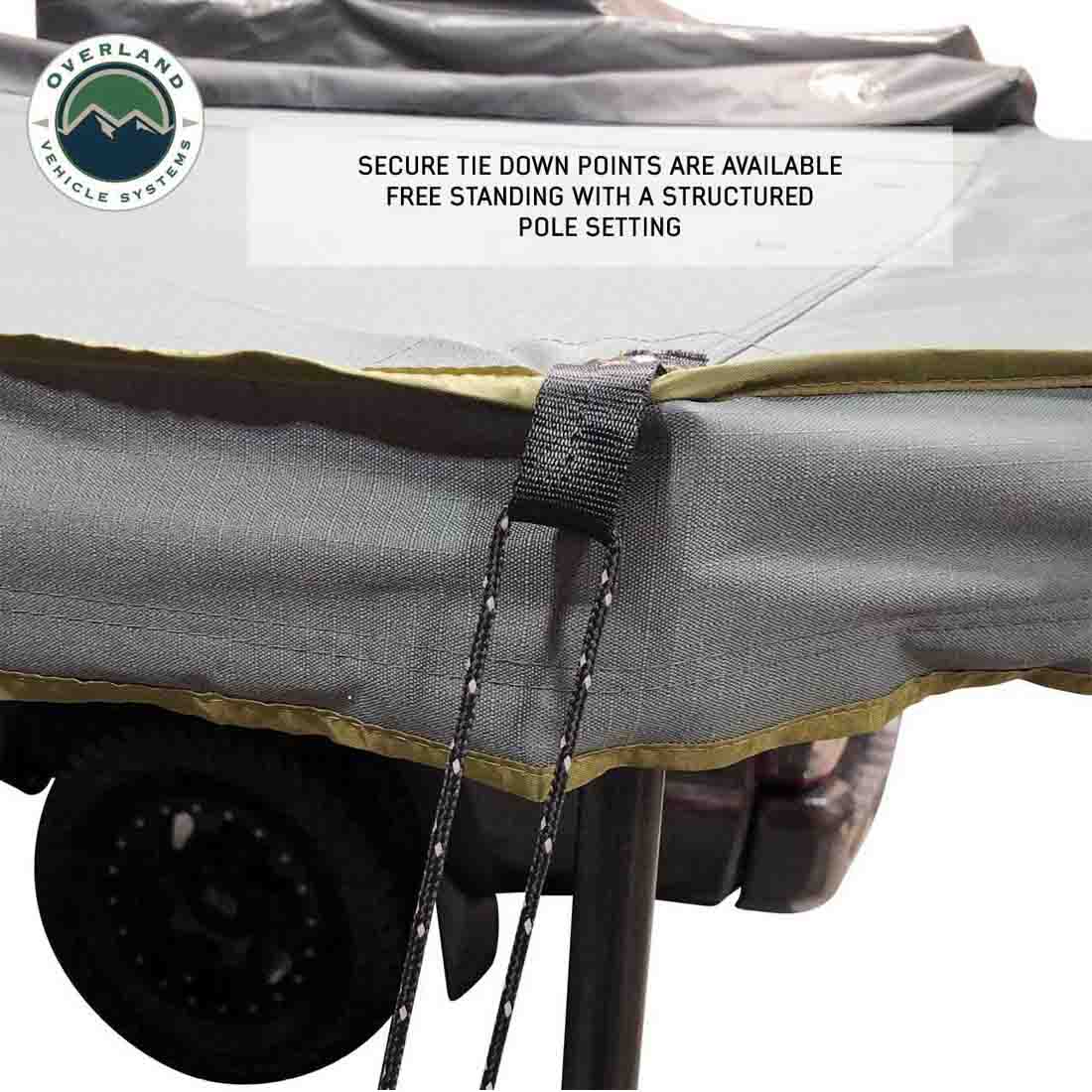 Overland Vehicle Systems HD Nomadic 180 LTE awning in dark grey with black travel cover - view 8