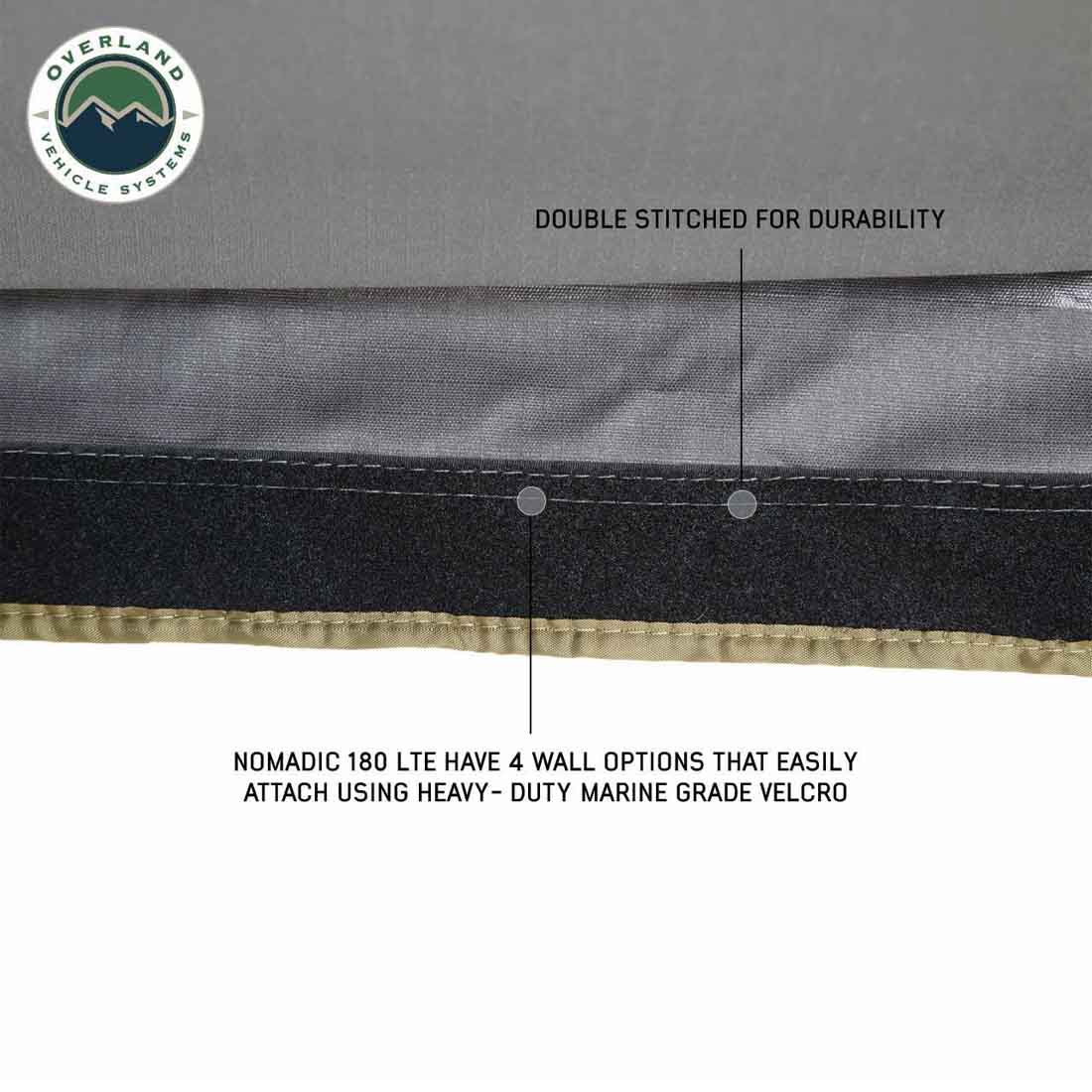 Overland Vehicle Systems HD Nomadic 180 LTE awning in dark grey with black travel cover - view 10